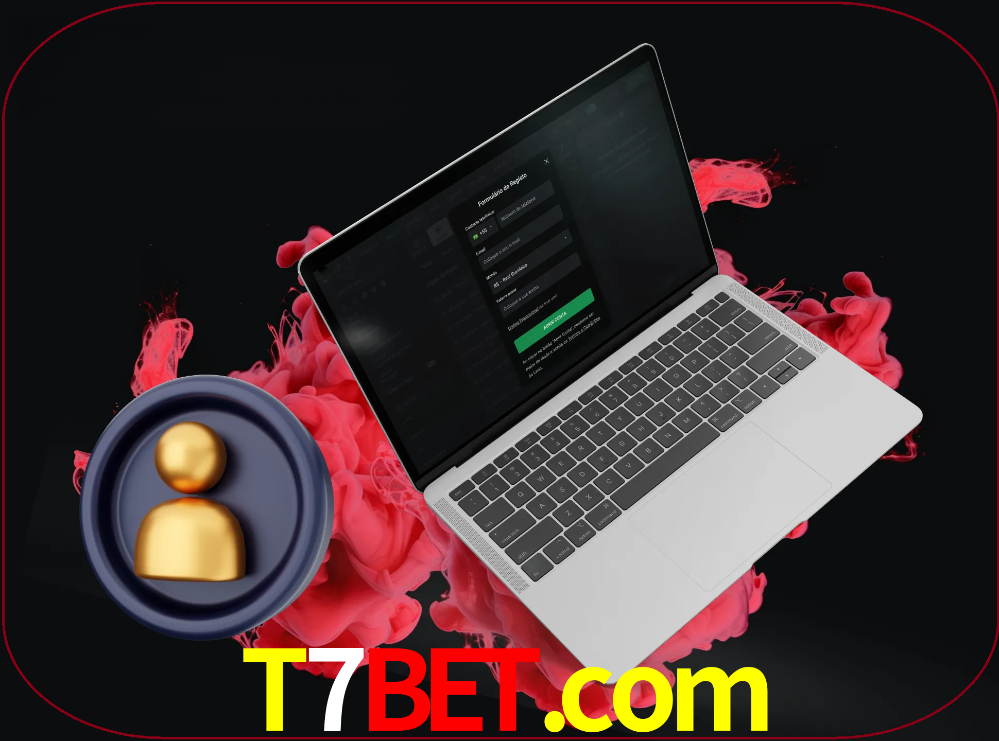 No cabeçalho do site t7bet, clique no botão que o levará a um formulário especial onde terá de introduzir as suas informações actuais.