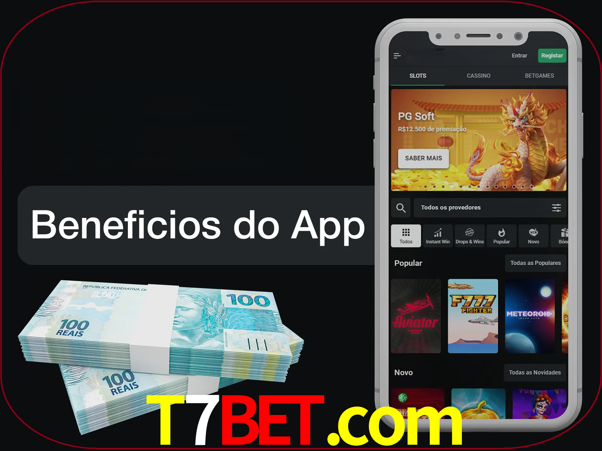 Obtenha todos os benefícios usando o aplicativo.