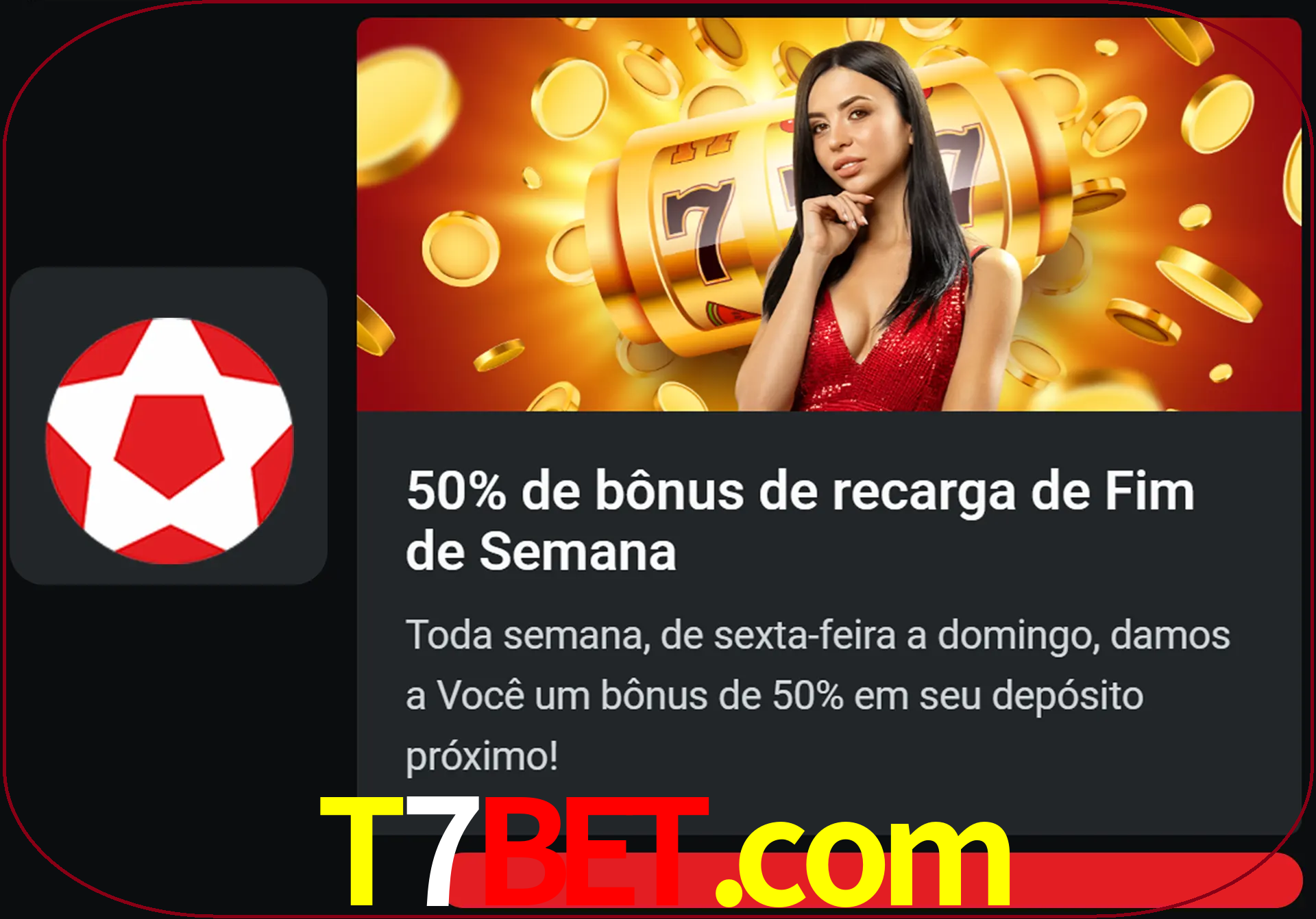 Volte a cada semana para receber novos bônus em dinheiro.